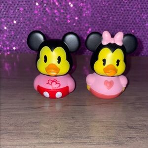 🆕💜 Disney Mickey & Minnie Mouse Bath Toys Set • Pink & Black • NWT